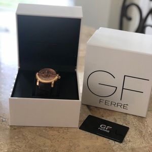 GF Ferré Rose Gold Leather Watch - Women’s
